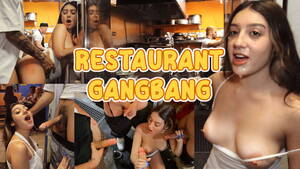 gangbang personals - Restaurant gangbang is the only thing that can please the slutty waitress â€“  Naked Girls