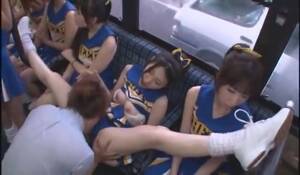 Asian Cheerleader Bus Porn - A lucky mature oriental guy and A Bus full of sexy sweating cheerleaders