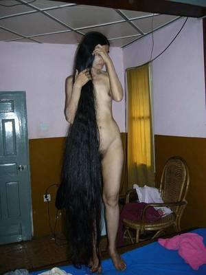 long haired desi nude - a classic !
