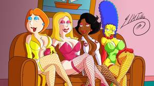 famous tv porn - Marge Simpson in a company of famous TV cougars â€“ these honeys are prepared  to go ultra-kinky at any moment! â€“ Simpsons Hentai