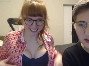 lesbian naked nerd tits - nerdy girl decides to call her new lesbian friend for ama... | Any Porn