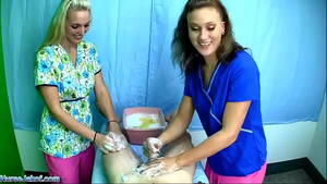 Lesbian Nurse Sponge Bath - 2 Naughty Nurses Give You A Bath - XNXX.COM
