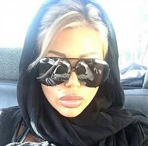 Iranian Muslim Hijab - British porn star Candy Charms who posted a picture of herself in the back  of a