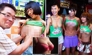 Japanese Boob Arm Porn - Hey pal, eyes up here! Japanese porn stars bare their assets for 'Boob Aid'  - and invite members of the public for a hands-on experience (... but it's  all for a good