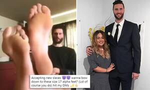 Male Porn Star Feet - Videos of basketball star Alex Pledger's feet appear on PORN site and  fetish accounts | Daily Mail Online