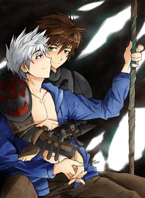 Dreamworks Animation Porn - Jack Frost and Hiccup anime drawing
