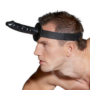 face strap on dildo - Dildo strapped to face Â· Â«