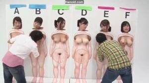 asian huge boobs behind wall - A wall of titties - Japanese game show - Porn300.com