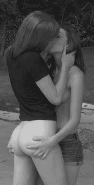 lesbian fondle ass - Lesbians kissing and groping ass. Black and white. - Elle Alexandra - Kiera  Winters #1012296 â€º NameThatPorn.com