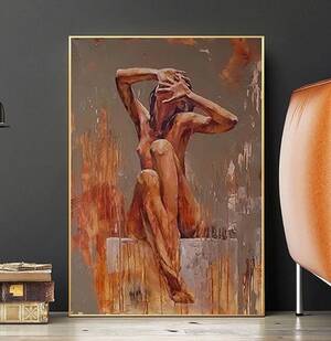 naked girl art nude - JGEHOME Sexy Nude Girl Posters And Prints for Living Room Naked Woman  Painting On Canvas Nordic Modern Home Decoration Wall Art 40x60cm Frameless  : Amazon.co.uk: Home & Kitchen