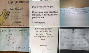 Neighbor Sex Memes - Hilarious notes pleading with neighbours to keep it down during sex | Daily  Mail Online
