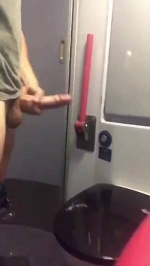 monster cock bathroom - Monster cock sprays train bathroom - ThisVid.com