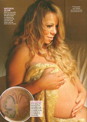 mariah carey pregnant nude - Another NAKED Pregnant Mariah Carey Shot.