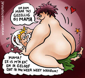 Fat Guy Cartoon Porn - In bed with your ex van illustrator | Love Cartoon | TOONPOOL