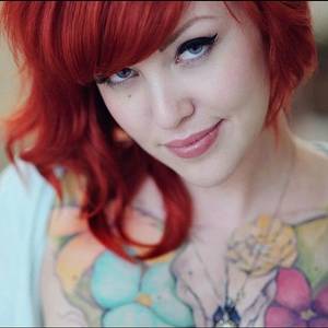 chubby redhead nude tattoo with cherry - The style is also on point, and cute tattoos!