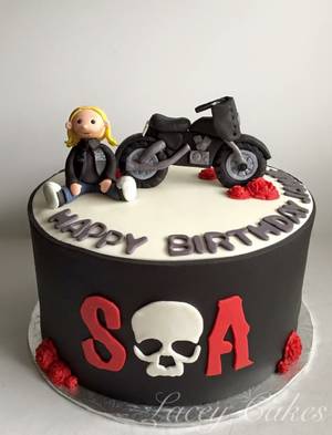 3d Cake Porn - Soa. sons of anarchy cake. Jax and motorcycle