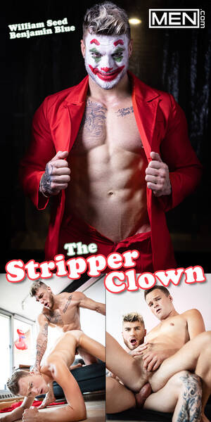 Gay Clown Porn - MEN.com - The Stripper Clown (William Seed & Brent North) | Fagalicious - Gay  Porn Blog