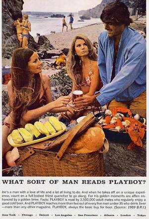 naked beach vintage - Playboy â€“ Vintage Ads from 1958 to 1974 | CJMS Communications