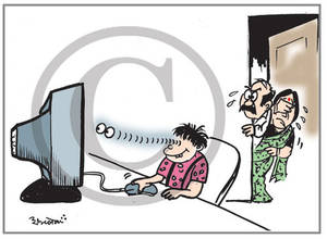 internet cartoon porn - Cartoon: Porn on the Internet ..... (medium) by ABHISHEK