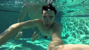 Gay Pool Porn Underwater - Gay couple In the pool at Inndulge in Palm Springs