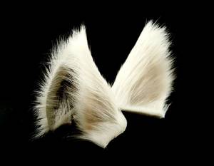 Homestuck Cosplay Porn Bestiality - White Long Fur Leather Wolf Dog Fox Ears Limited Edition Inumimi Cosplay  Furry Goth Fantasy Fashion