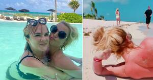 naked beach background - Britney Spears swims naked in hotel pool and frolicks topless on beach |  Metro News