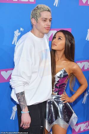 Ariana Grande Porn Tan Lines - Pete Davidson SLAMS ex Ariana Grande for 'spray-painting herself brown' on  Vogue cover | Daily Mail Online