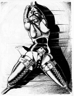 Bdsm Art Comics - Bondage and inhibited with a Chastity Belt (Bishop)