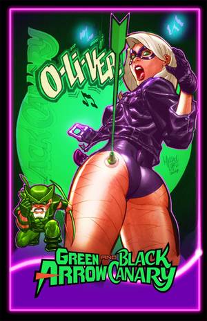 cupid cartoon porn - Black Canary and Green Arrow by Michael Lopez