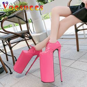 Buty Na Obcasach - Voesenees damskie czÃ³Å‚enka bardzo wysokie metalowe na cienkim obcasie 30cm  PU koronkowe buty damskie czerwone seksowne platformy okrÄ…gÅ‚e Toe Party  seksowne buty - AliExpress