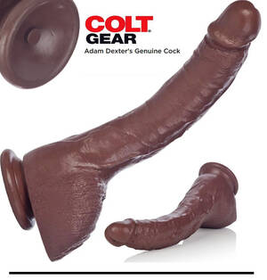 big dildo cock balls - COLT Adam Dexters Genuine Cock Dildo w/ Balls SUCTION-CUP Large Porn Star  Black | eBay