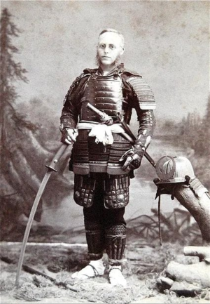 1800s Porn Reddit - A western tourist who paid to take a photo with Samurai armor on. 1890.  Probably the first documented weeb in history. : r/interestingasfuck