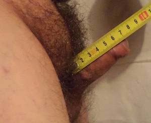 2 inch cock - Erect border-line micropenis - 7 cm (2 1/2 inches)