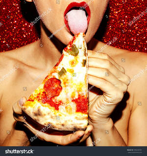 Food Porn Art - Food Porn Pizza Lover Sexy Girl Foto de stock 789240781 | Shutterstock