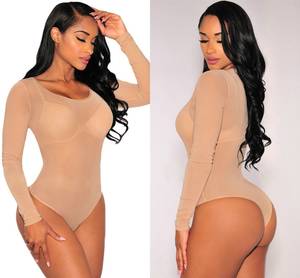 group leotard party naked nude - #Ladies nude mesh #sheer bodysuit long sleeve dance party top #leotard 6 8