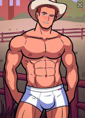 Muscle Men Gay Cartoon Porn - The Cowboy of the gay Flashgame \