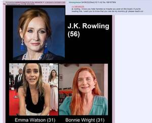 Emma Watson Bonnie Wright Lesbian Porn - Anon needs a mommy gf : r/4chan