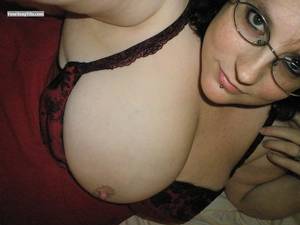 Big Tits Playing Peek A Boo - My Extremely big Tits Topless Selfie by PeachesnCream