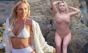Hayden Panettiere Celebrity Porn - Hayden Panettiere poses in skimpy swimwear during sultry shoot on the beach  | Daily Mail Online