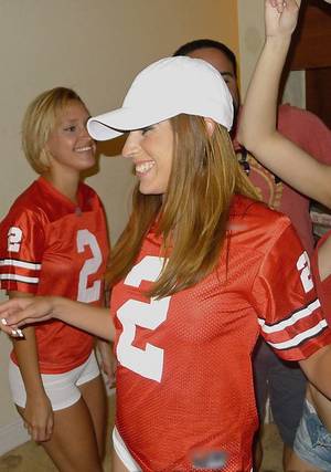 College Slut Porn Captions - College girls at party at the football fraternity