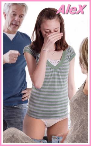 embarrassed spanking shame - Shame of the very first spanking on the bare