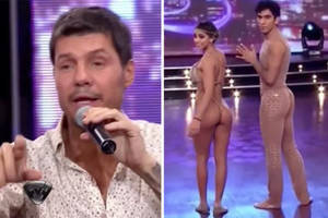 Argentinas Dancing Porn Stars - Presenter ATTACKS cameraman for perving on woman's naked bum ... jpg 620x413