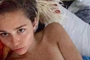 Big Boobs Porn Miley Cyrus - Miley Cyrus flashes her nipple again in naked snap just days after  complaints over VMA nip-slip - Irish Mirror Online