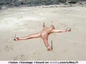 hot beach nude sex bondage - Beach bondage. New Adult site pics.