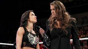 Aj Lee Alicia Fox Porn - AJ Lee and Stephanie McMahon face off on the Sept. 1 episode of WWE Raw.