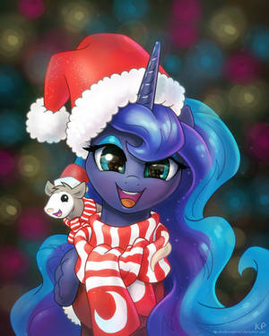 Mlp Pinkie And Luna Porn - My Little Pony Friendship is Magic wallpaper titled Princess Luna Christmas