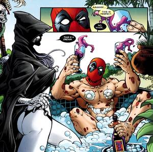 Hot Gay Superhero Porn - Gay Superhero Porn | Naked Deadpool in a Pool