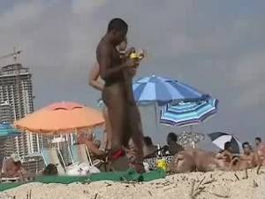 french nudist beach handjob - Nudists Beach Black Man with Two Naked White Women