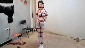 asian sex harness - Chinese Bondage - Red Rope Harness - VJAV.com