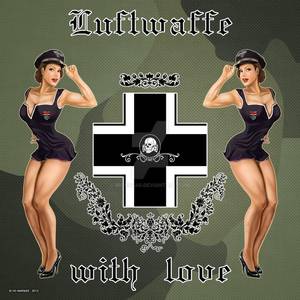 Nazi Pin Up Porn - My first pinup, one working day in photoshop, I hope you like it and  comments are welcome. Luftwaffe With Love